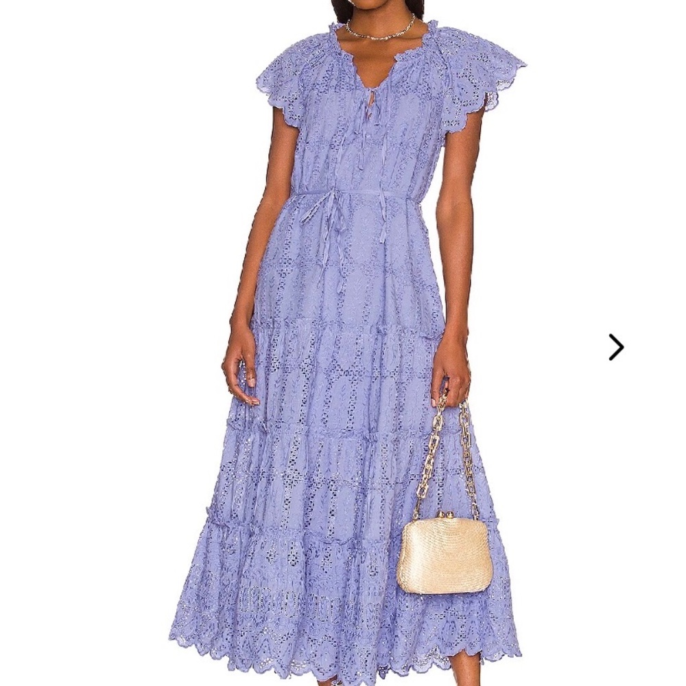 Cleobella Mallory Ankle Maxi Dress Laced Small Violet Summer Dress